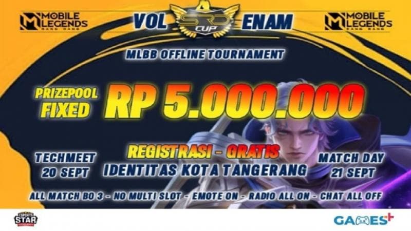 GAMES+ Arcade Meriahkan SRD CUP VOL 6, Turnamen Komunitas Mobile Legends Terdepan di Tangerang