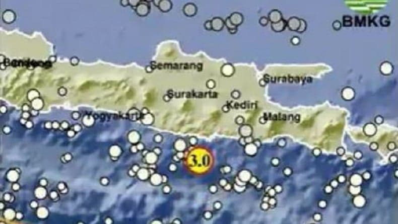 Gempa Hari Ini Magnitudo 3,0 Guncang Pacitan Jawa Timur