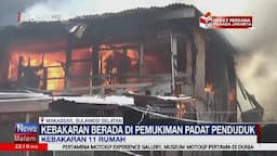 Kebakaran Hebat Hanguskan 11 Rumah di Makassar, Tidak Ada Korban Jiwa