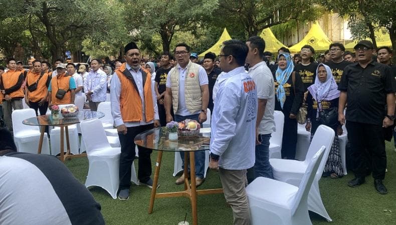 Ridwan Kamil Hadiri Deklarasi di Kantor DPD Golkar Jakarta, Relawan Teriak Menang Satu Putaran