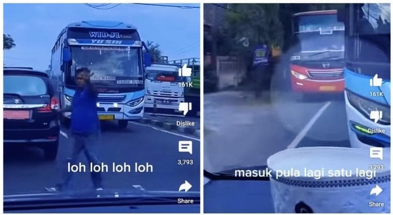 Viral Bus Lawan Arah Paksa Mobil Lain Nyingkir, Netizen Geram: Cabut Izin Operasionalnya