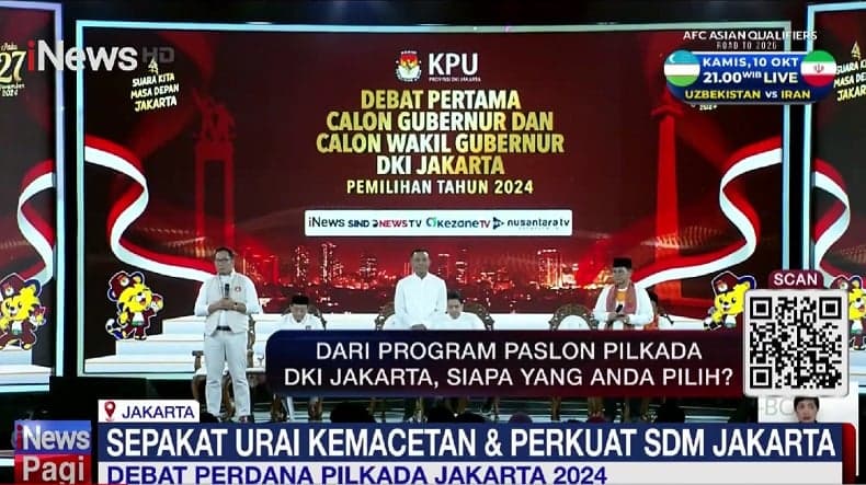 3 Paslon Pilgub Jakarta Sepakat Urai Kemacetan lewat Program Masing-masing