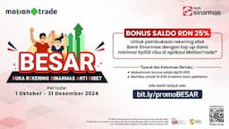 Buka Rekening Sinarmas Anti Ribet di MotionTrade, Bonus Saldo Rp25.000