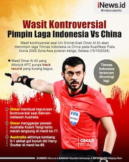 Infografis Wasit Kontroversial Pimpin Laga Timnas Indonesia Vs China 