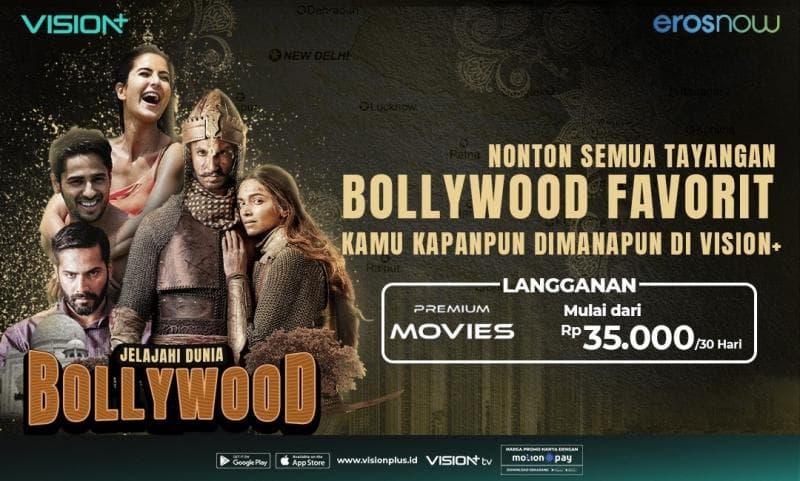 Pecinta Bollywood Merapat! Deretan Streaming Filmnya di Vision+