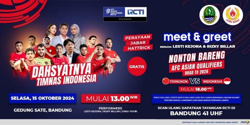 Dahsyatnya Timnas Indonesia Hadir di Bandung: Nobar Garuda Vs China Ditemani Bintang Tamu Spesial