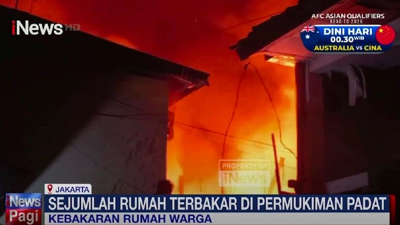 Kebakaran 5 Rumah di Otista Jaktim, Diduga akibat Korsleting