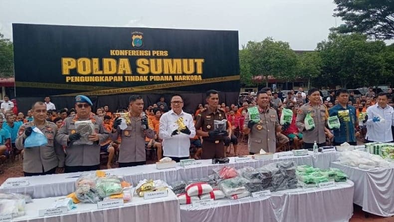 Polda Sumut Ungkap 85 Kasus Narkoba Sita Sabu 114 Kg, 105 Orang Ditangkap