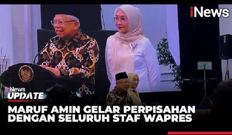 Momen Perpisahan Ma'ruf Amin dengan Jajaran Pegawai Wapres