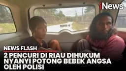 Kocak! Momen 2 Pembobol Rumah di Riau Disuruh Polisi Nyanyi hingga Disuapi Makan