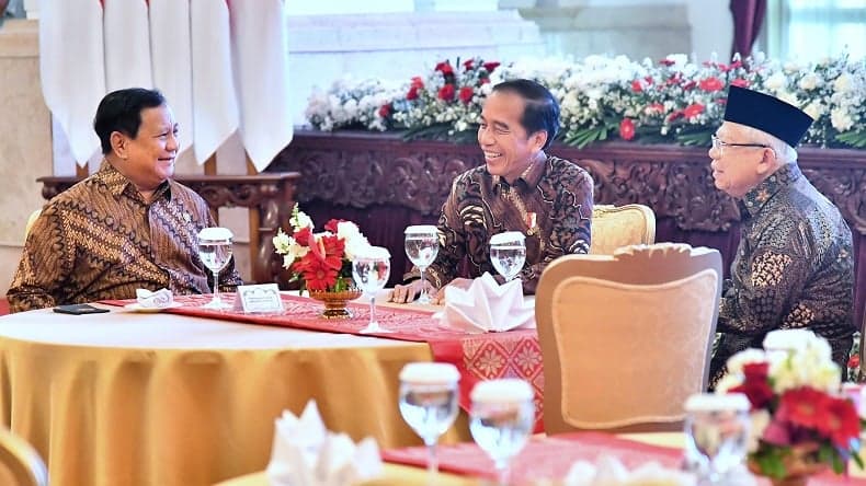 Momen Jokowi Makan Siang Bersama Menteri, Duduk Semeja dengan Prabowo dan Ma'ruf