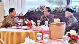 Momen Jokowi Makan Siang Bersama Menteri, Duduk Semeja dengan Prabowo dan Ma'ruf