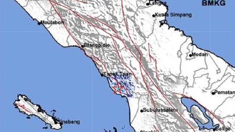 Gempa Hari Ini Magnitudo 3,7 Guncang Aceh Selatan, Berpusat di Darat