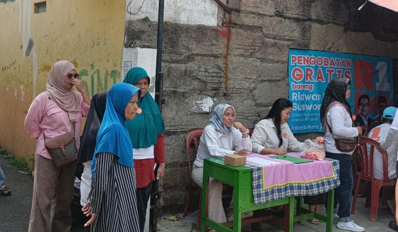 Warga Cipulir Senang Dapat Cek Kesehatan Gratis dari Timses RK-Suswono