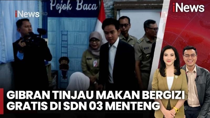 Wapres Gibran Tinjau Uji Coba Makan Siang Gratis di SDN 03 Menteng