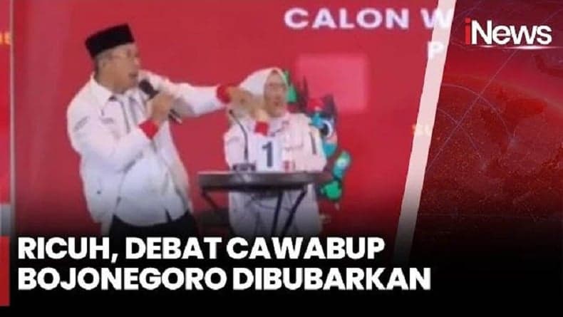 Debat Pilkada Bojonegoro Ricuh, Baru Mulai Langsung Dibubarkan karena Ini