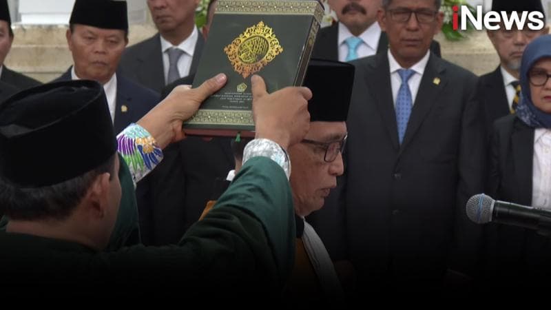 Presiden Prabowo Saksikan Pengucapan Sumpah Sunarto Sebagai Ketua Mahkamah Agung