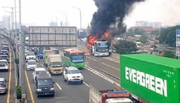 Bus Pariwisata yang Terbakar Angkut Rombongan Anak TK di Tol Wiyoto Wiyono Ingin Latihan Manasik Haji