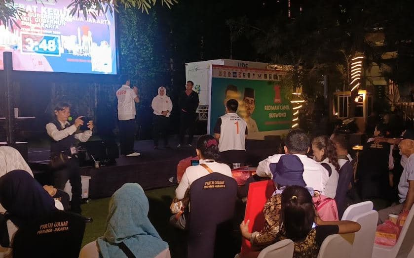 Panggung Hiburan hingga Games Berhadiah Disiapkan di Nobar Debat Pilkada di Posko Pemenangan RIDO