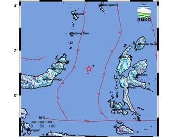 Gempa M5,8 Guncang Bitung Sulut, Tak Berpotensi Tsunami Gempa M5,8 Guncang Bitung Sulut, Tak Berpotensi Tsunami