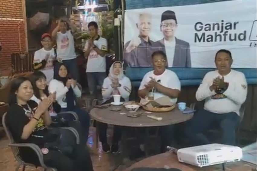 Caleg Perindo Anang Iskandar Nobar Debat Capres Bersama Relawan Ganjar