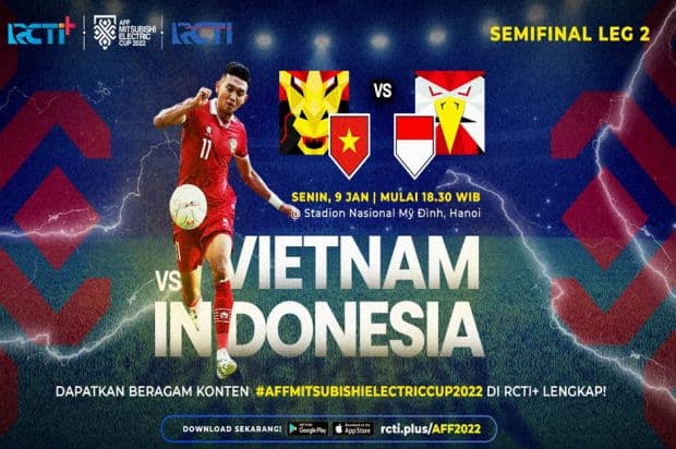 Link Live Streaming Vietnam vs Indonesia: Nonton Gratis di RCTI Plus