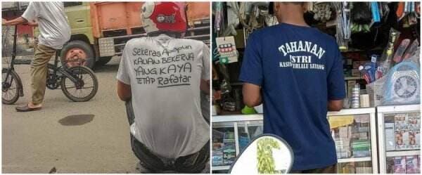 21 Tulisan kocak di baju bapak-bapak ini bikin harimu penuh tawa