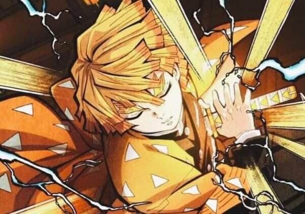 Karakter Zenitsu dan Pedang Nichirin Warna Kuning dalam Kimetsu no Yaiba