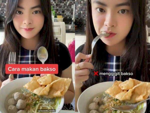 Viral Cewek Cantik Tunjukkan Cara Makan Bakso yang Benar, Malah Diprotes Netizen Viral Cewek Cantik Tunjukkan Cara Makan Bakso yang Benar, Malah Diprotes Netizen