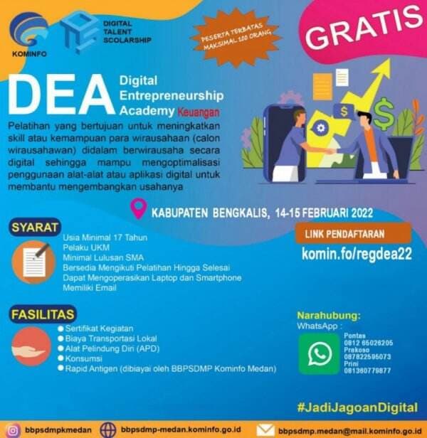 DEA Program Digital Talent Sholarship 2022 Diselenggarakan BBPSDMP