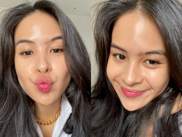 Penampilan Maudy Ayunda dengan Kulit Lembab Berpose Bibir Manyun, Dagu Lancipnya Jelas