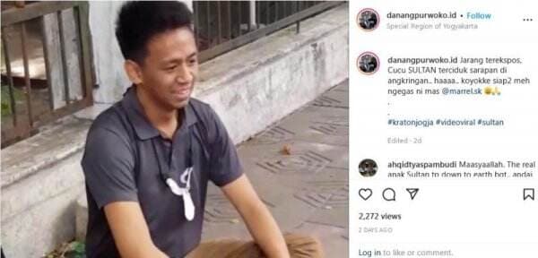 Viral! Pemuda Ini Makan Angkringan di Pinggir Jalan, Ternyata Cucu Sultan Yogyakarta