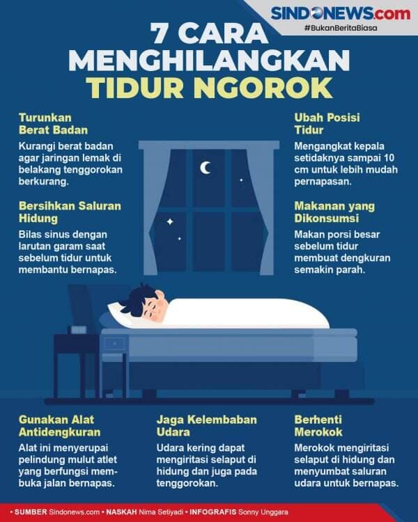 Wajib Diketahui, Ini 7 Cara Menghilangkan Tidur Ngorok