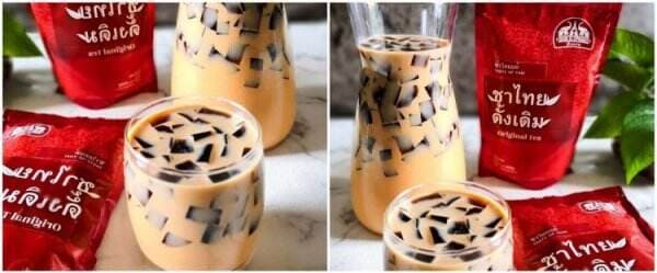 Resep thai tea jelly cincau, enak, segar, dan bikin ketagihan