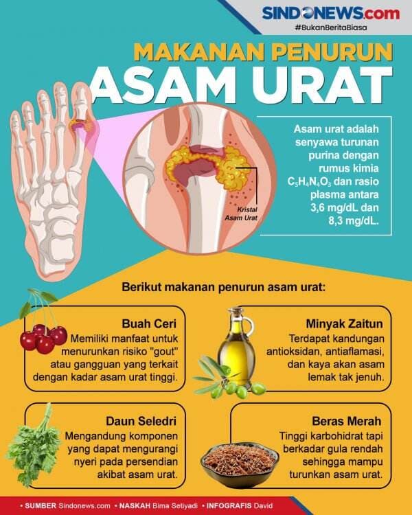 Mudah Ditemukan, Berikut Makanan yang Bisa Menurunkan Asam Urat