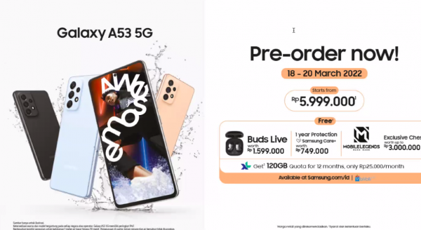 Ini Harga Samsung Galaxy A53 5G dan Informasi Bonus Pre-order