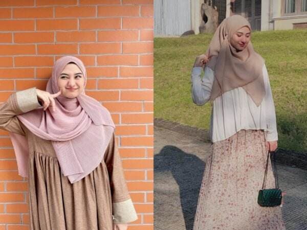 Inspirasi Hijab Syar&#039;i ala Nadzira Shafa Istri Ameer Azzikra, Simpel dan Modis!