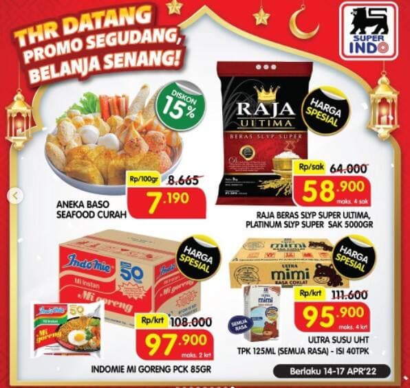 Promo JSM Superindo 15-17 April 2022, Asyik! Minyak Goreng hingga Popok Lagi Diskon Nih Moms... Promo JSM Superindo 15-17 April 2022, Asyik! Minyak Goreng hingga Popok Lagi Diskon Nih Moms...