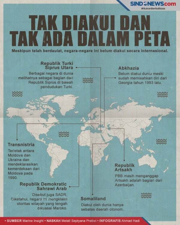 Negara-Negara yang Tidak Diakui dan Tak Ada dalam Peta Dunia