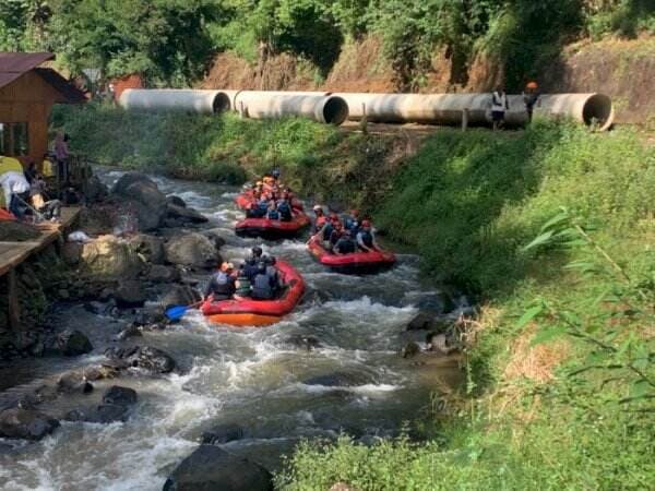 Seru! Rafting di Kampung Singkur Pengalengan, Airnya Segar View-nya Hutan Pinus