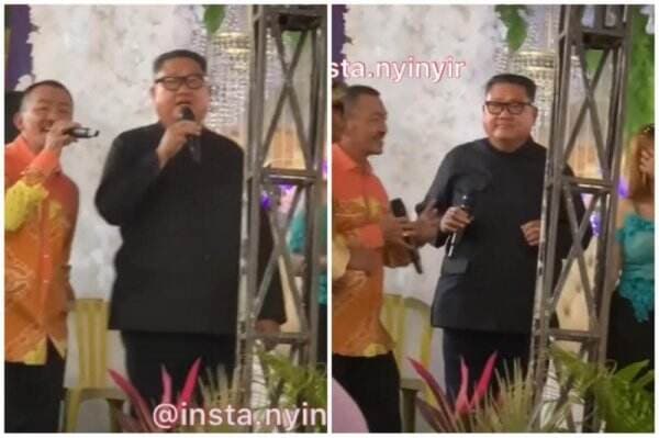 Viral! Video Pria Mirip Kim Jong Un Nyanyi di Acara Nikahan, Netizen: Yang Gak Nyawer Pasti Dibom Nuklir