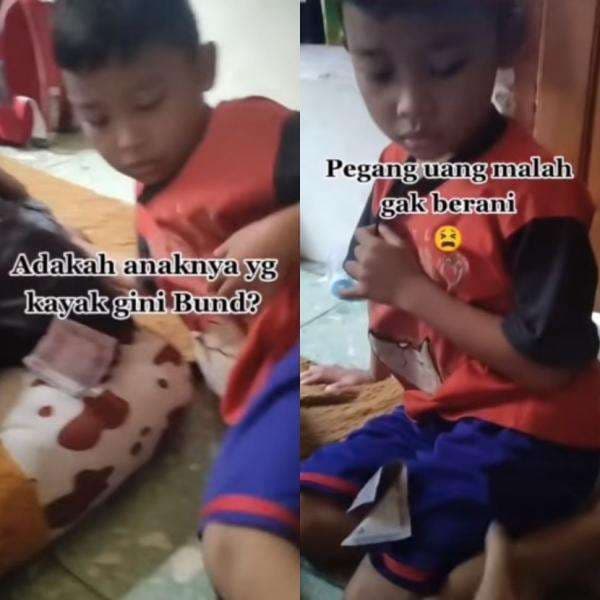 Viral! Seorang Bocah Dikasih Uang dari Orang Tua Malah Ketakutan, Warganet: Masyaa Allah Viral! Seorang Bocah Dikasih Uang dari Orang Tua Malah Ketakutan, Warganet: Masyaa Allah