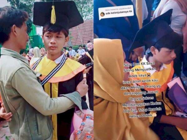 Kisah Haru Kakak yang Gantikan Orang Tuanya untuk Hadiri Wisuda Kelulusan Sang Adik Kisah Haru Kakak yang Gantikan Orang Tuanya untuk Hadiri Wisuda Kelulusan Sang Adik