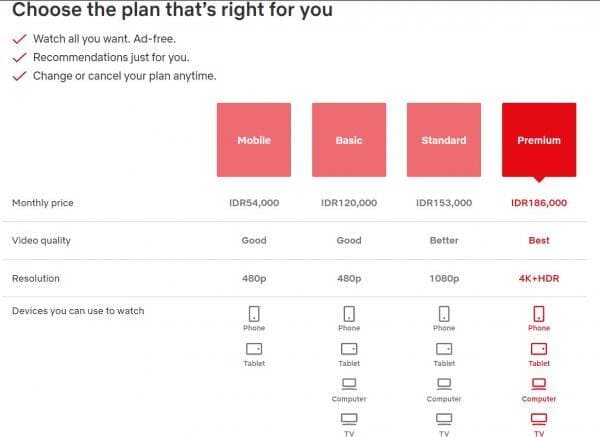 Paket Langganan dan Cara Login di Netflix