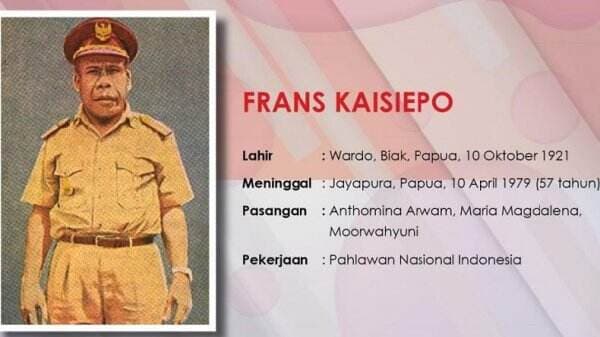 Mengenang Frans Kaisiepo, Tokoh Pahlawan Nasional asal Papua Pencetus Nama Irian