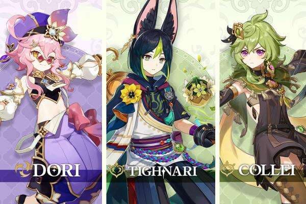 Tighnari, Collei, dan Dori adalah 3 Karakter Baru di Genshin Impact 3.0? Tighnari, Collei, dan Dori adalah 3 Karakter Baru di Genshin Impact 3.0?