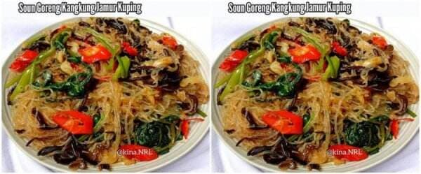 Resep soun goreng kangkung dan jamur kuping, menggugah selera