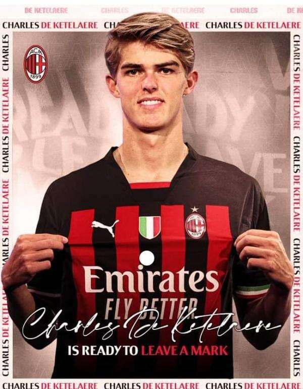 Kenakan Nomor Punggung 90, Charles De Ketelaere Resmi Di Beli AC Milan Kenakan Nomor Punggung 90, Charles De Ketelaere Resmi Di Beli AC Milan