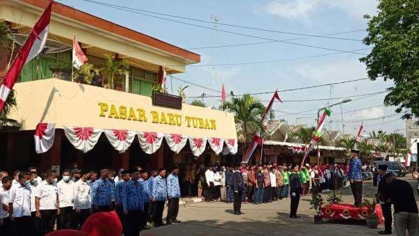 Ada Momen Bersejarah Pada Upacara HUT RI ke-77 di Pasar Baru Tuban