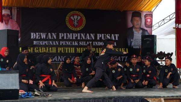 Penampilan Pencak Silat dan Santunan HPSI Gajah Putih Mega Paksi Pusaka Warnai Peringatan HUT RI